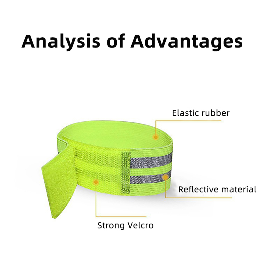 Night Walking Reflective Bands Cycling Running Safety Reflector Tape Reflective Bands for Wrist Arm Ankle Leg High Visibility