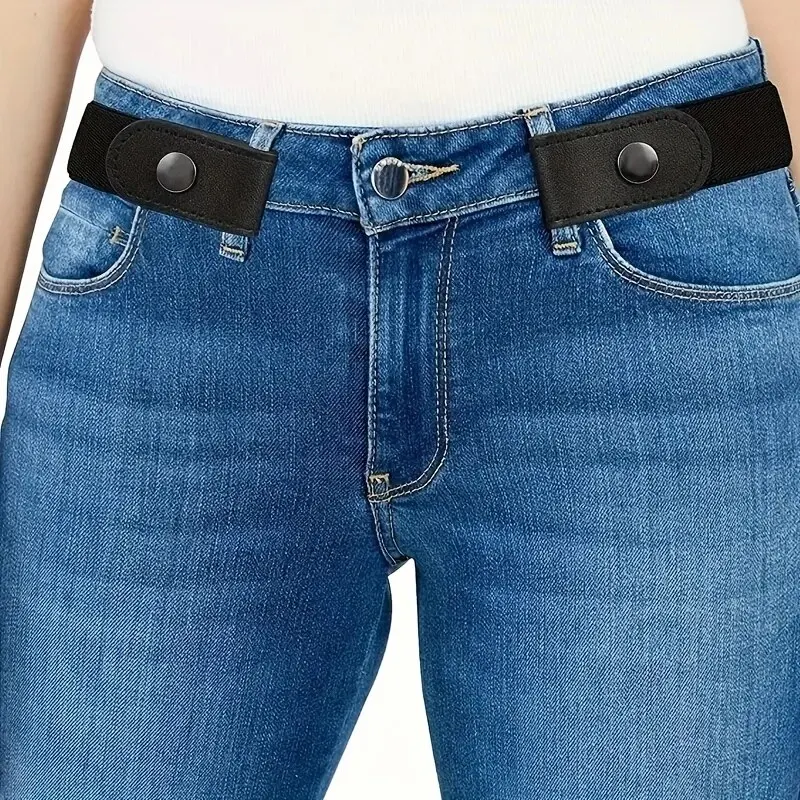 1pc trendy elastische tailleriem zonder gesp voor heren - verstelbare en comfortabele oplossing voor jeans, ideale keuze voor geschenken