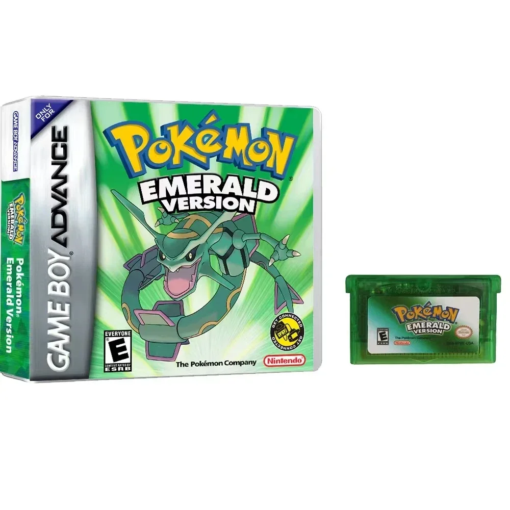 2024 Pokemon-serie Emerald FireRed Leafgreen Ruby Sapphire 5-versies GBA-spel in doos voor 32-bits videogamecartridge Geen handleiding