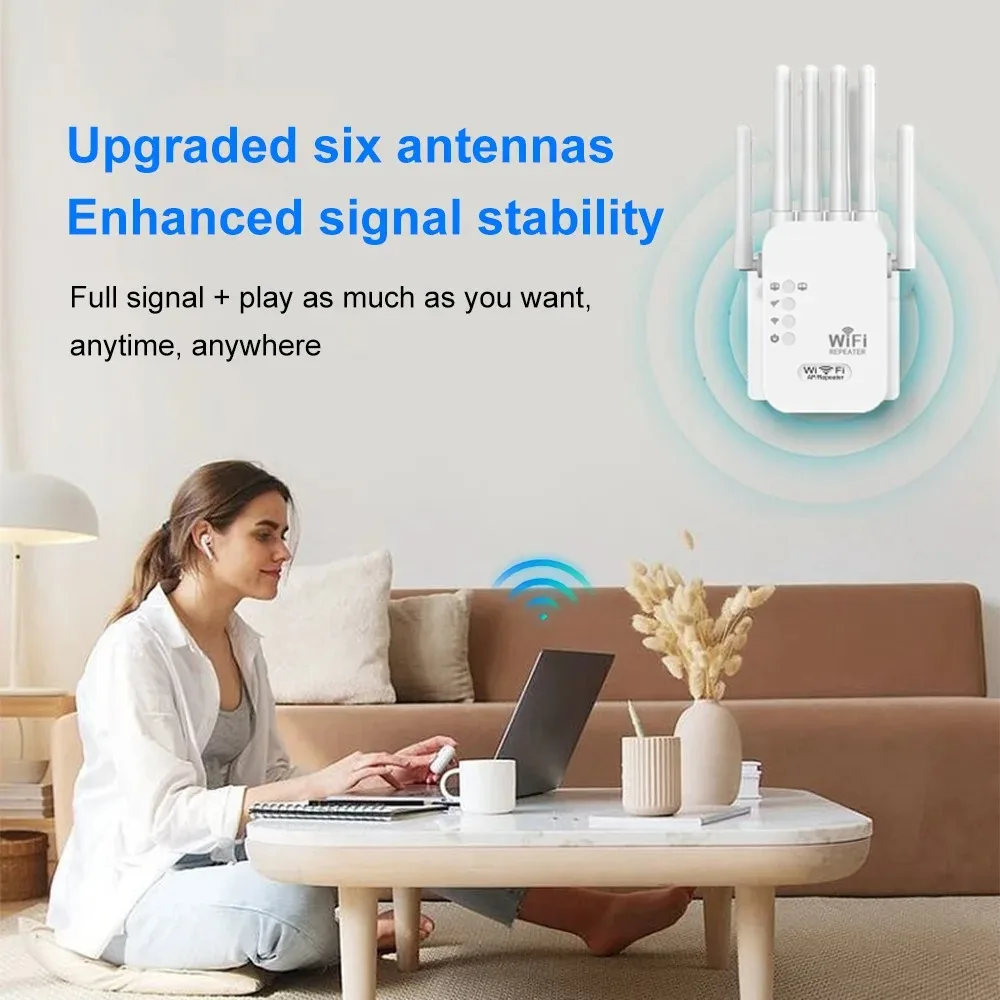 Kebidumei 1200Mbps Ripetitore WiFi Wireless WIFI Extender Ripetitore di segnale 2.4G 5G Rete dual-band 802.11ac Router amplificatore WiFi