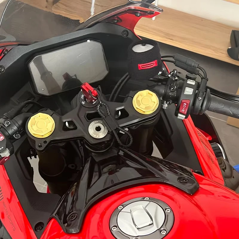 Para Yamaha YZFR1 YZFR6 YZF R6 R1 R1M MT07 MT09 MT10 MT03 MT25 TRACER 9 GT cubierta de calcetín de depósito de freno de aceite de líquido delantero de motocicleta