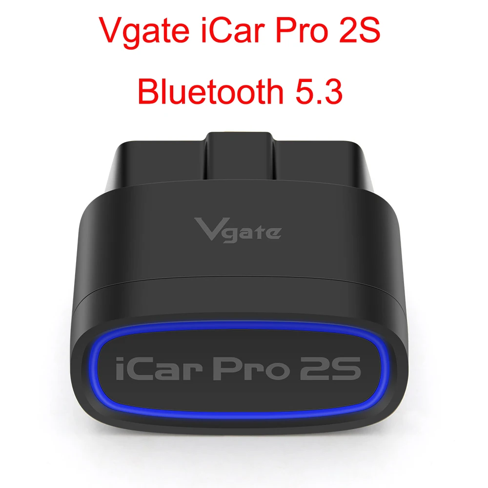 Vgate-iCar Pro 2S OBD2 Ferramenta de Diagnóstico, Auto Scanner, Suporte Android e IOS, Bluetooth 5.3, V2.3, ELM327