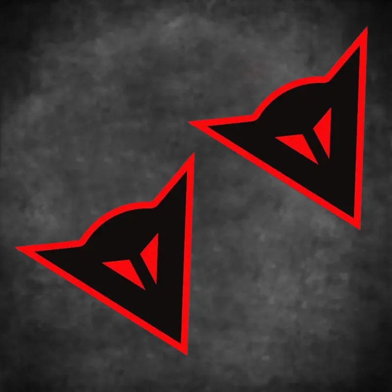 Motocicleta Triângulo Adesivos, Decalques de Vinil, Impermeável, Auto-Adesivo, Tanque de Combustível, Decoração do Logotipo, Capacete De Corrida, 1Pc, 2Pcs