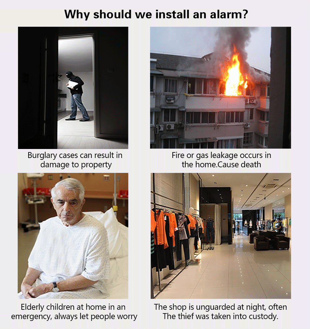 Alarme de sirène sans fil d'intérieur 433Mhz, pour système d'alarme de sécurité intelligent PG103, PG105, PG107, PG108