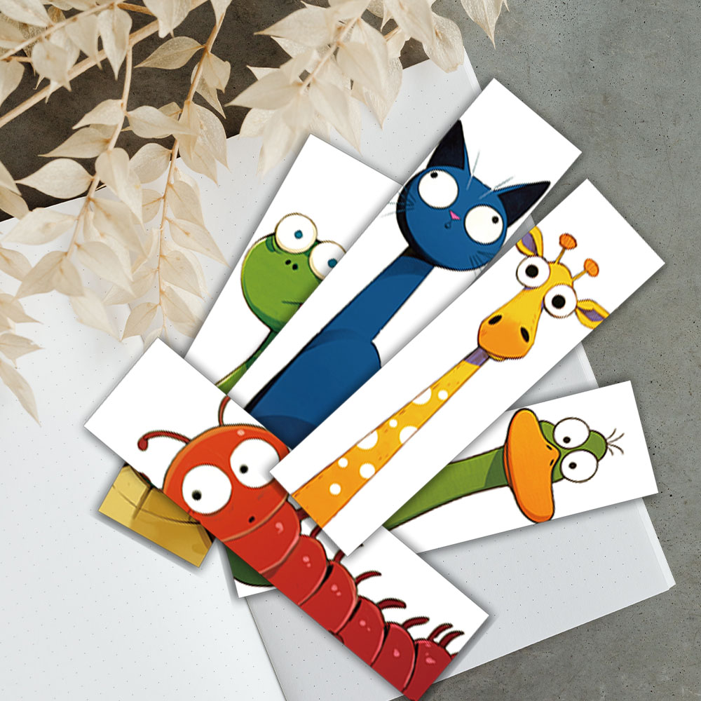 30pcs Funny Cute Cartoon Animals Meme Paper Bookmarks DIY Students Readers Book Lover Page Markers Library Office Page Marking