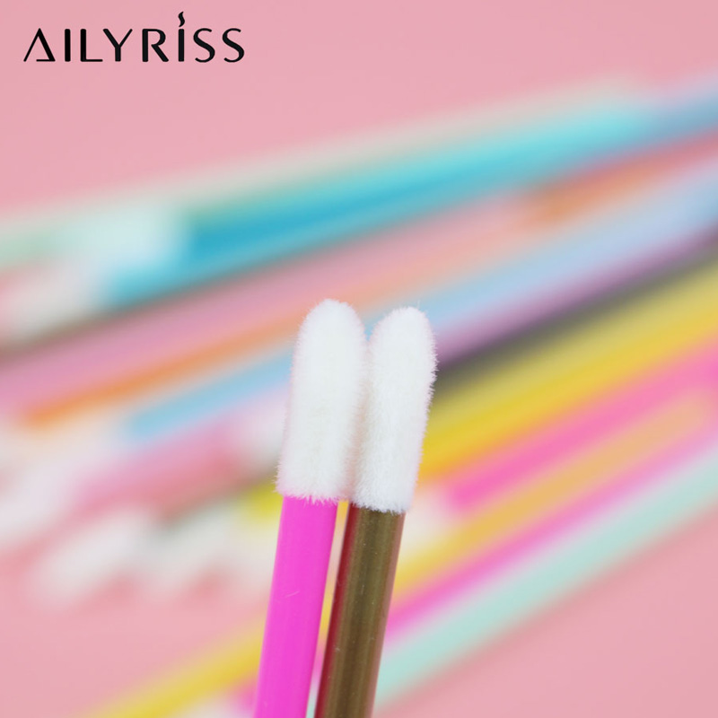 100 ชิ้น Disposable Lip Lint ฟรี Applicators ลิปสติกเครื่องทดสอบ Wands Applicators สําหรับแต่งหน้าแปรงแต่งหน้าเครื่องมือความงาม
