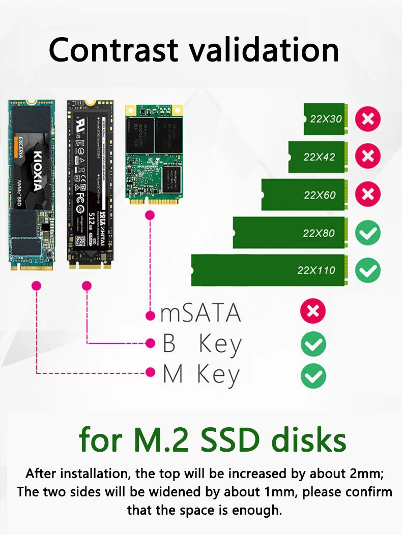 Радиатор M.2 SSD NVME NGFF M.2 2280, твердотельный жесткий диск из чистой меди, радиатор B80, тонкий Охлаждающий радиатор для компьютера и ноутбука