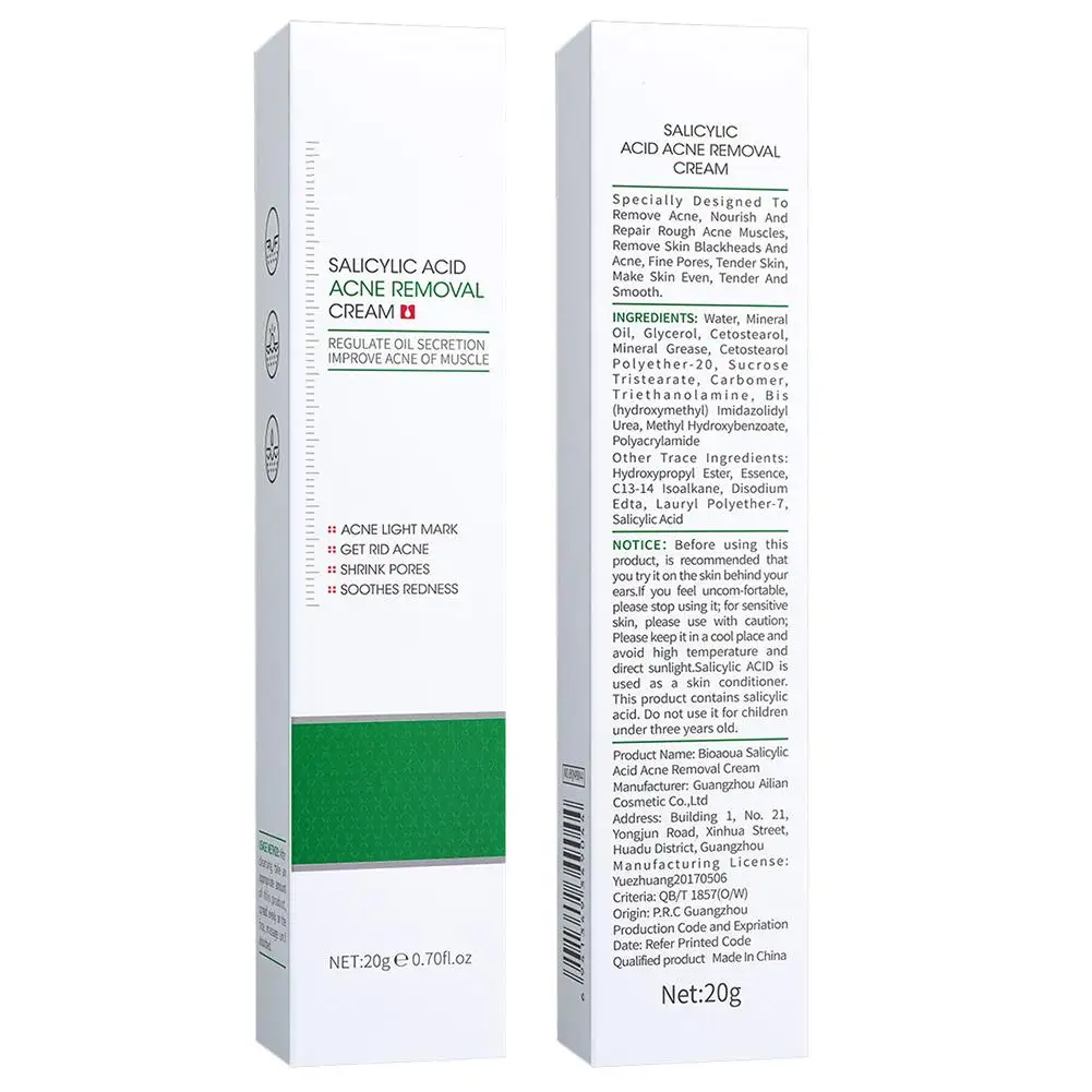 20g di acido salicilico Shrink Pore Cream eliminazione pori grandi rimuovi il viso Blackehead prodotto per la cura della pelle riparatore liscio