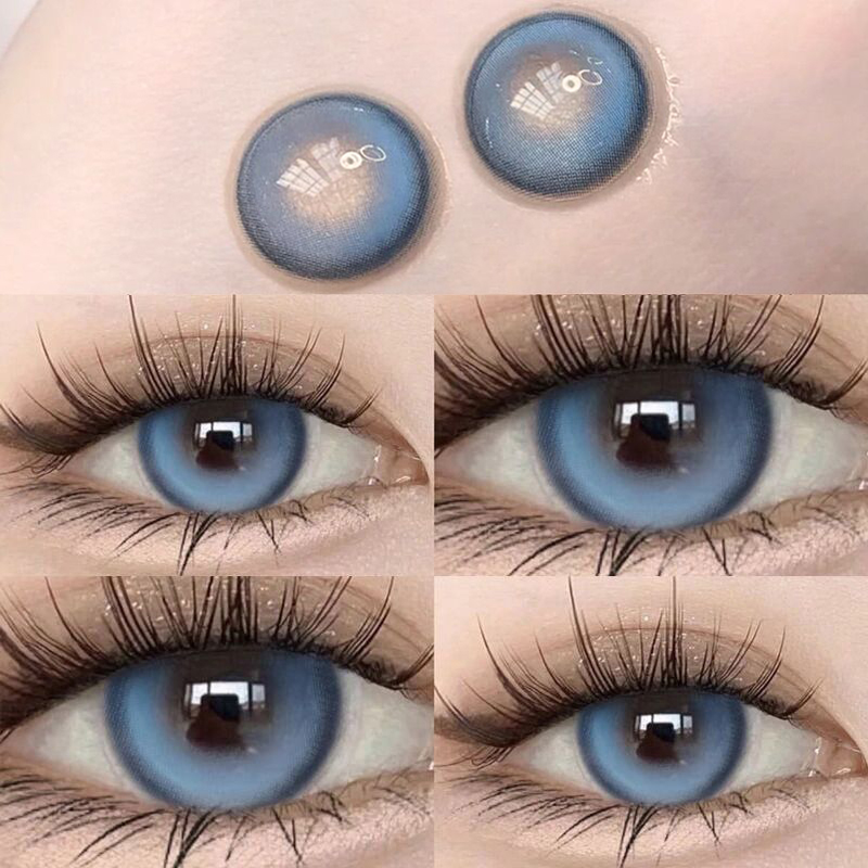 คอนแทคเลนส์สี2ชิ้นเลนส์วงกลมสีนักเรียนเลนส์สีเขียวม่านตาตามใบสั่งแพทย์ประจำปีสีธรรมชาติ