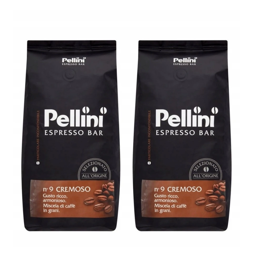 Kawa ziarnista n. 9 Cremoso 2x1kg - Pellini