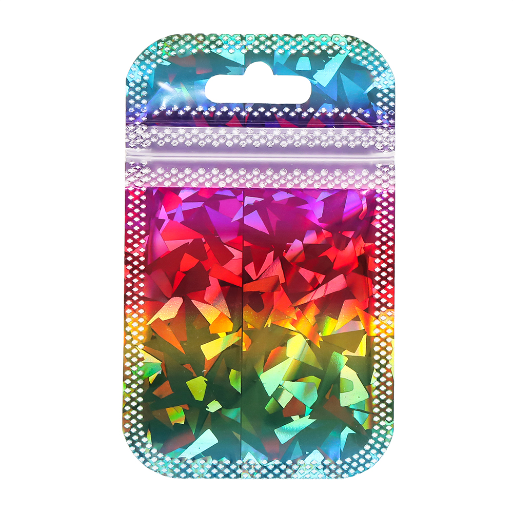 50pcs Pink Laser Ziplock Bag Holographic Self-Sealing Pouch For Earring Display Jewelry Gift Packaging Small Supplies Organizer