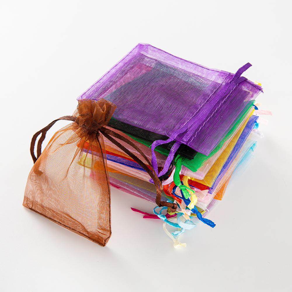 50 шт./партия, мешочки из органзы на шнурке