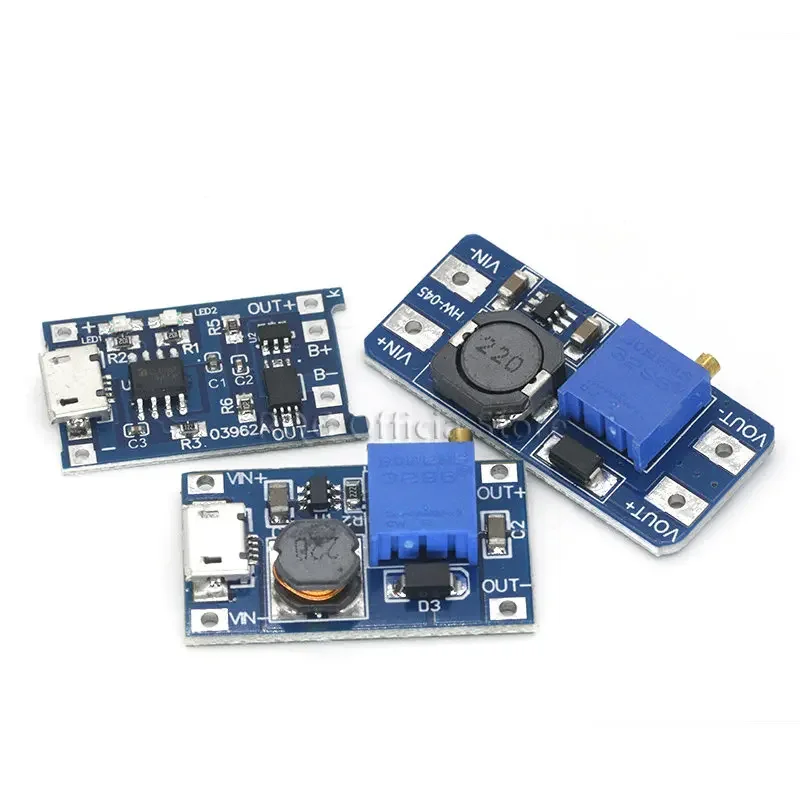 Módulo de refuerzo ajustable MT3608 DC-DC, placa de refuerzo 2A, módulo de aumento con MICRO USB 2V-24V a 5V 9V 12V 28V