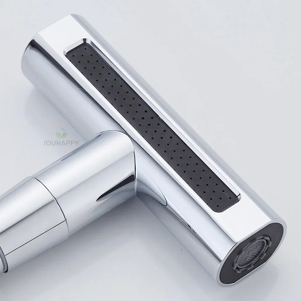 4 Modes Waterfall Kitchen Faucet Deck Mounted Sink Single Hole Cold and Hot Tap Universal 360°Rotating Faucet