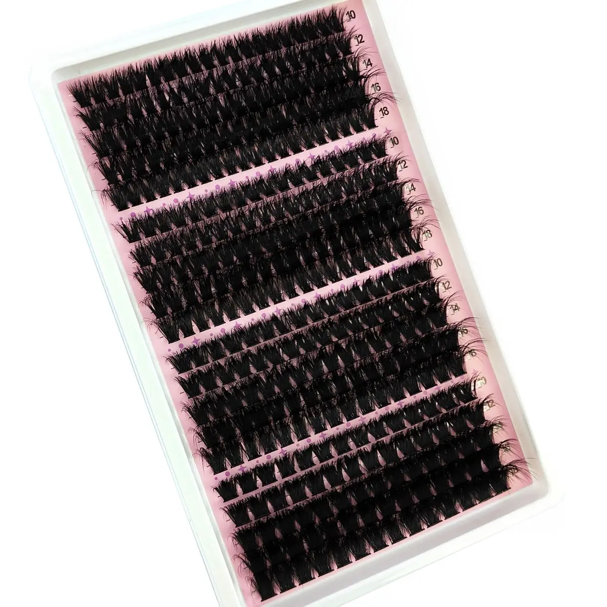 340/390pcs 40D-160D Mix 5D Fluffy Individual Lashes Clusters Extensions False Eyelash DIY at Home Cluster Makeup Eyelash Tools