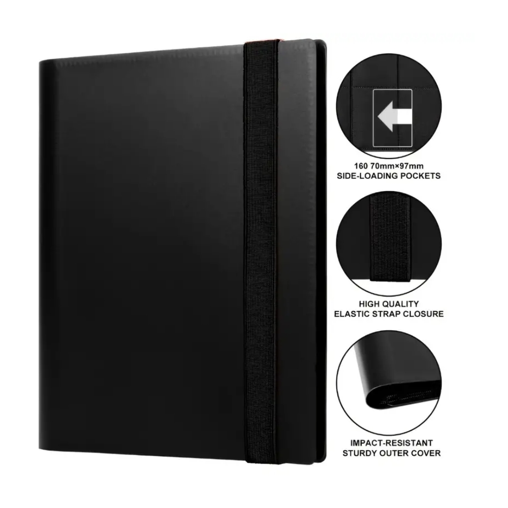 160-Pocket Extra-Large Trading Card Binder - Durable PP Material, Protective Album for Game and Collectible Cards