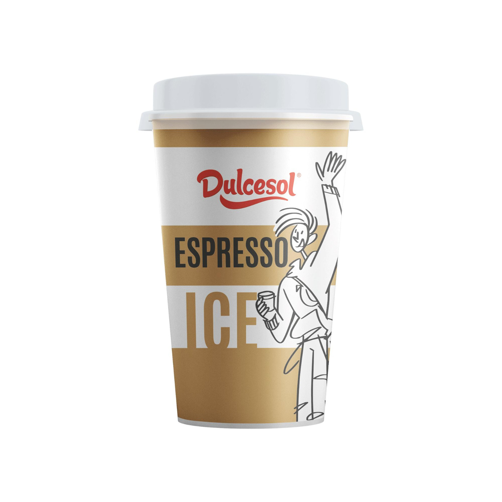 Dulcesol-Cappuccino Copos de Café Frio, Café Espresso, 10 Unidades de 230ml