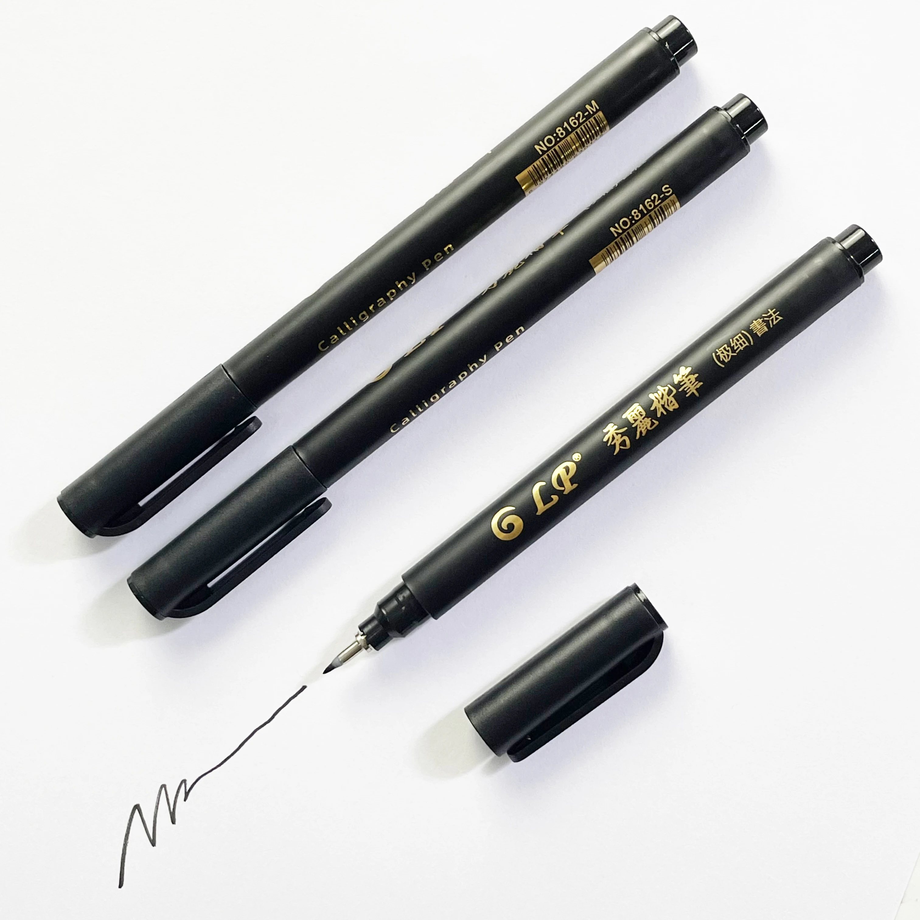 4 pcs Size black Chinese style Calligraphy Brush tip Pen  for Student easy writing Markers Art Office School Supplies Stationery