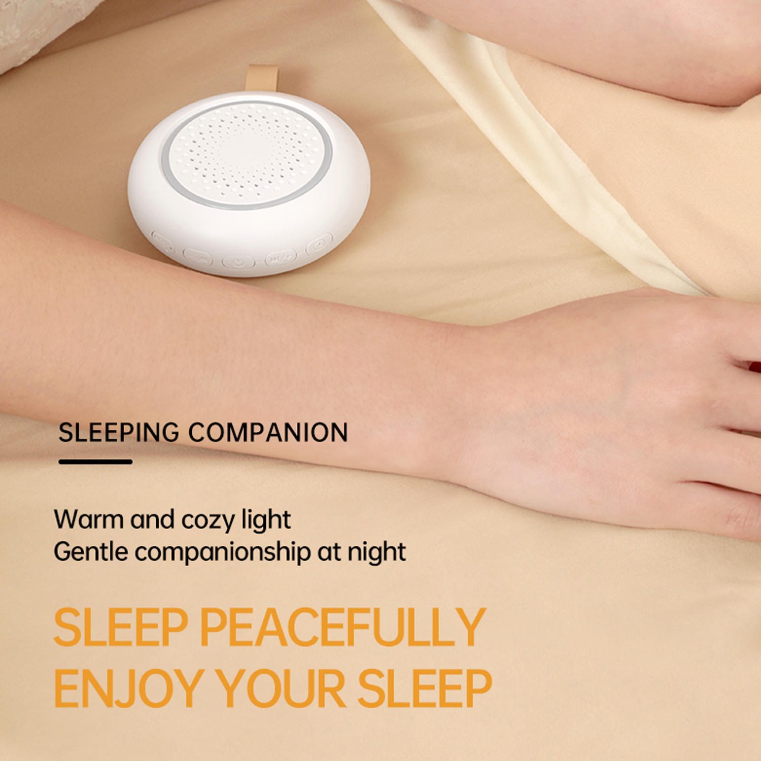 White Noise Machine Draagbare babyslaapmachine 24 rustgevende geluiden Slaapgeluidsluidspreker met nachtlampje Slaaphulpapparaat