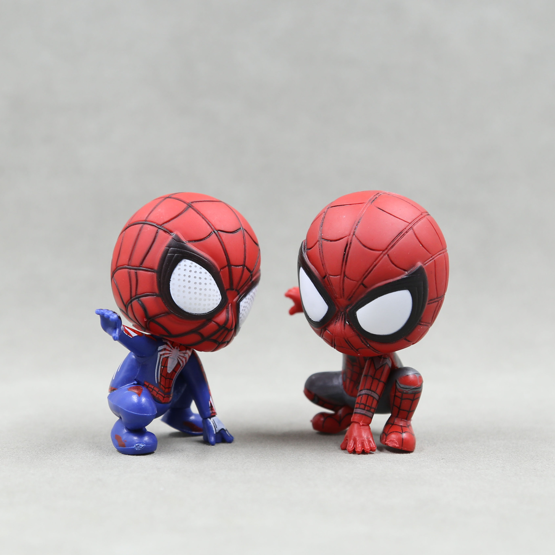 Marvel Spider-Man Figuras Anime para Crianças, Homem Aranha Modelo Brinquedos para Meninos, Versão Q, Decoração de Casa, Figuras de Ação do Carro, Presente de Aniversário, 8cm
