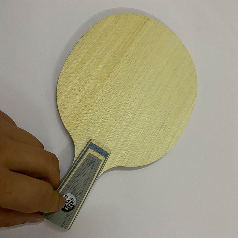 Professional คาร์บอนไฟเบอร์ปิงปองใบมีด Flared Handle ALC SZLC Ping Pong Paddle Offensive ตารางเทนนิสค้างคาว
