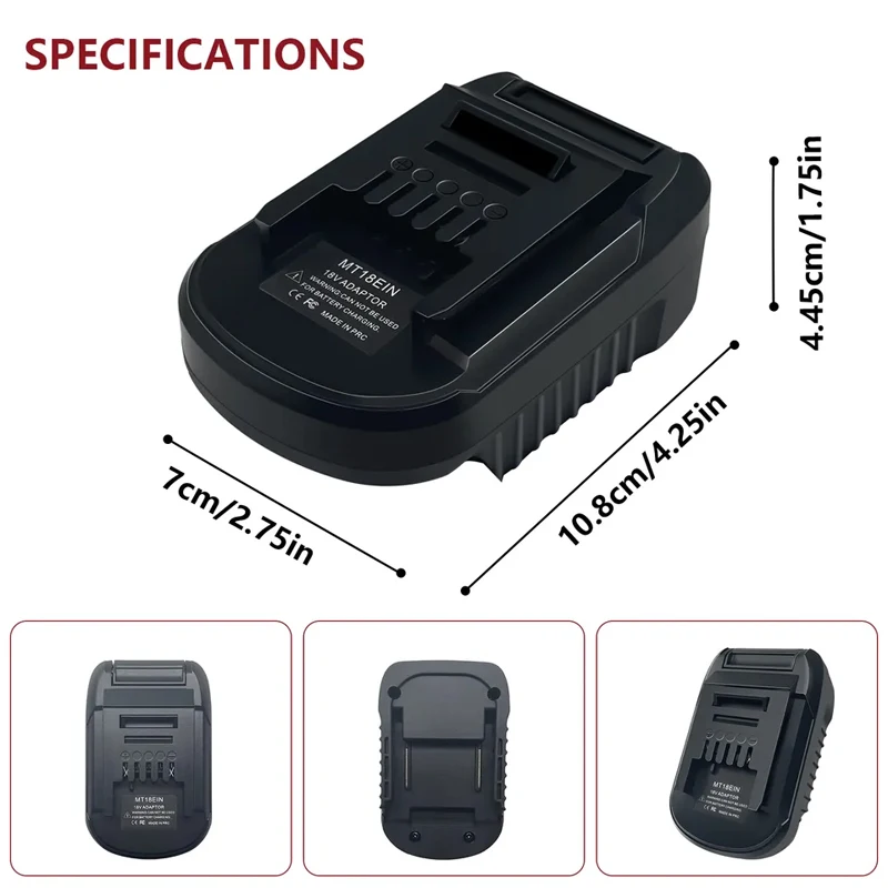 1/2PCS Adapter for Makita 18V To for Einhell 18V Li-ion Battery Replacement Converter for Einhell Power Tools Drill Driver Use