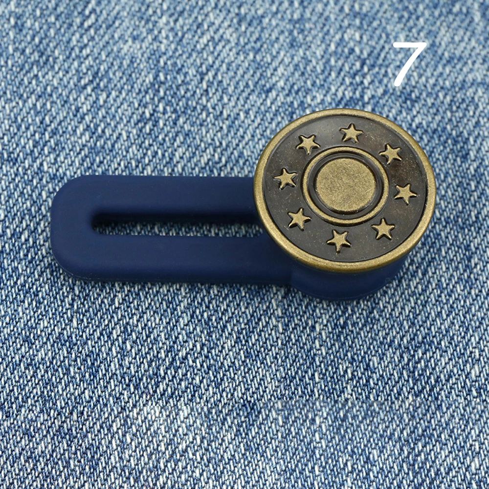 Fashion Adjustable Elastis Bintang Pakaian Busur Pinggang Meningkatkan Pinggang Pengikat Ditarik Gesper Tombol Jeans Tombol Diperpanjang