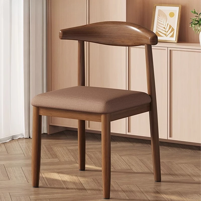 Nordic Dining Table Metal frame Dining Chair Modern Simple Home Internet Celebrity Chair Simple Desk Stool Backrest Horn Chair