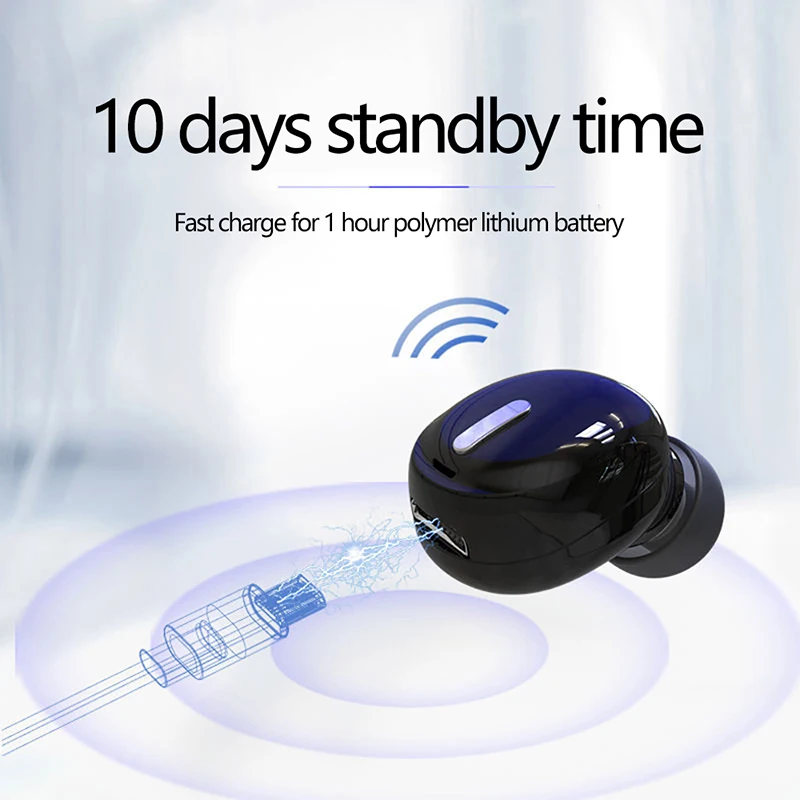 X9 auriculares inalámbricos Bluetooth 5,0 auriculares con micrófono en la oreja deportes impermeables TWS auriculares Bluetooth manos libres auriculares individuales