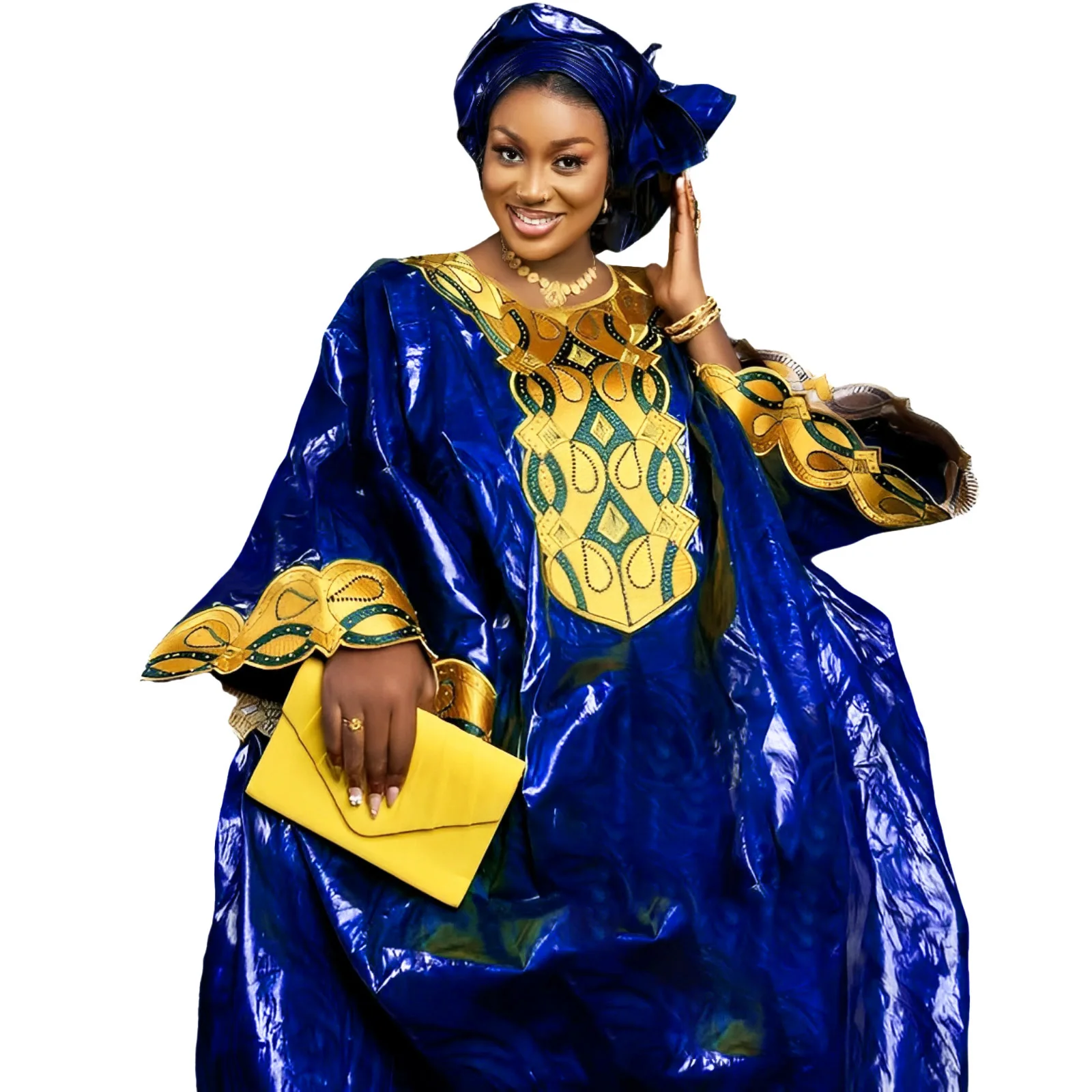 Robes africaines pour femme Bazin Riche broderie conception robe longue