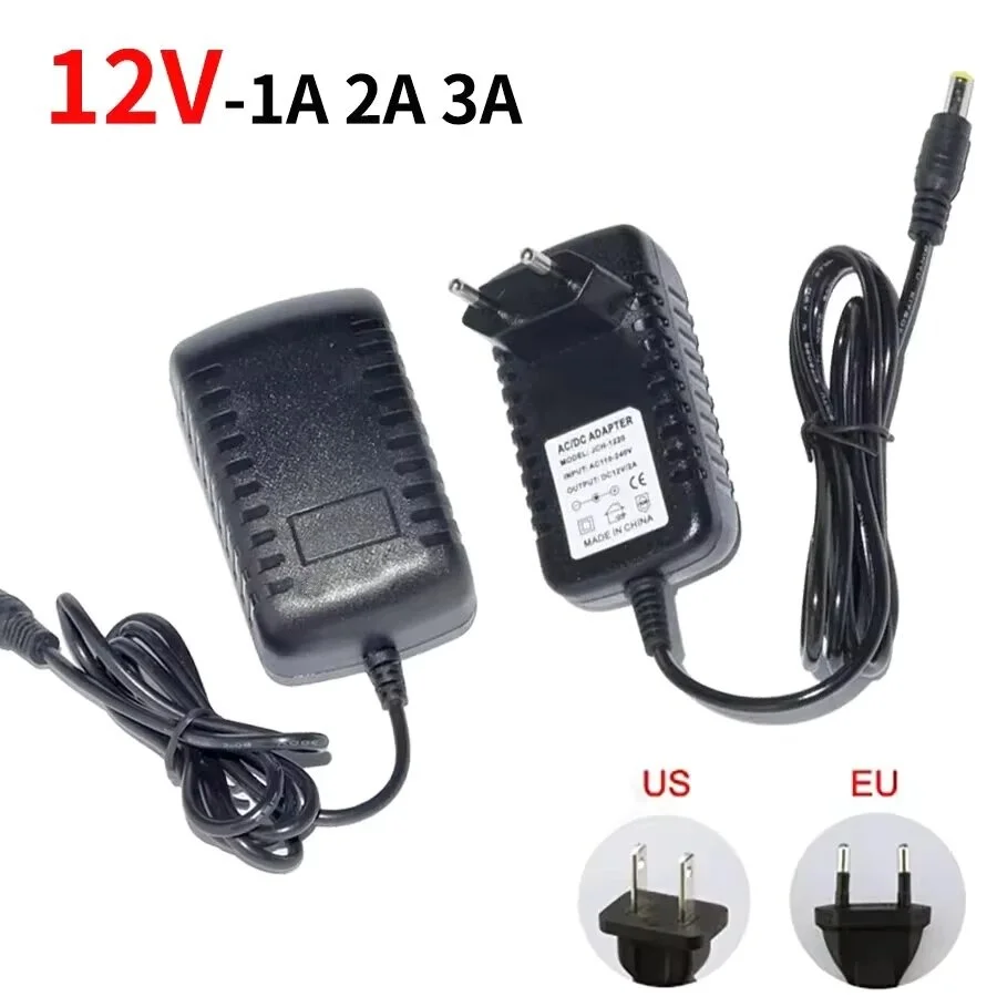 Adattatore caricabatterie convertitore da 220 V a 12 V 12 V 3A 2A 1A Trasformatore di alimentazione universale EU US AU UK per la commutazione delle strisce luminose a LED