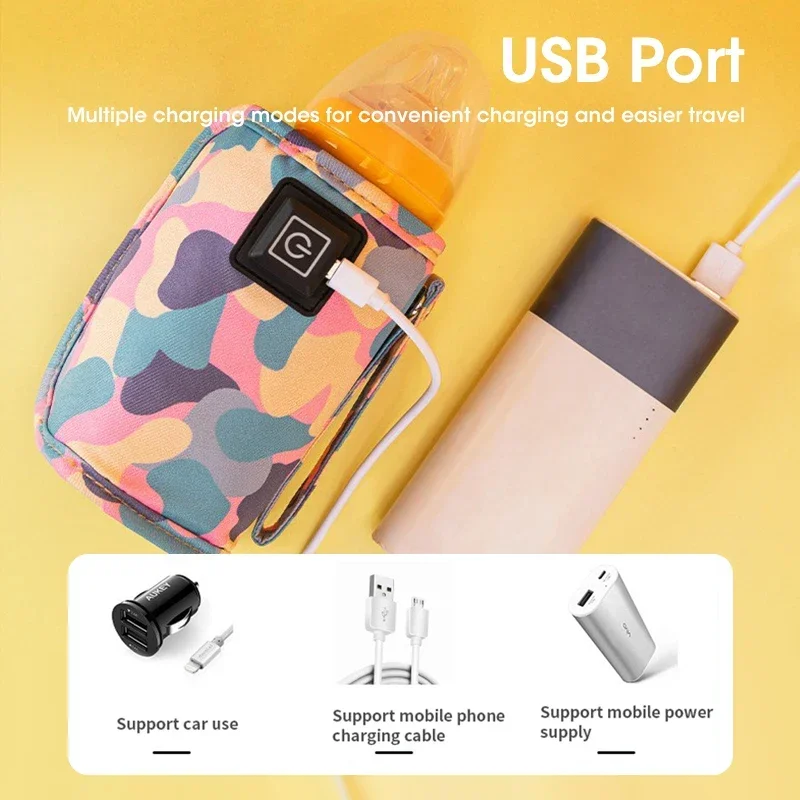 Портативный USB-подогреватель Электрических Бутылочек С 3-скоростным Регулированием Для Детских Бутылочек И Чашек
