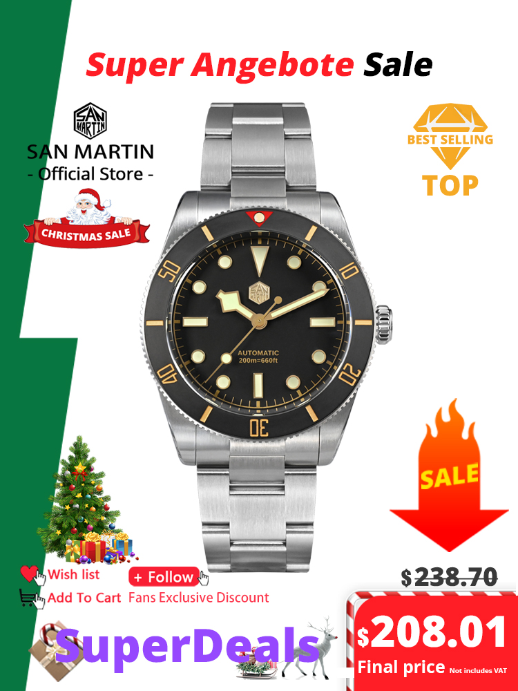 San Martin новые 37 мм BB54 винтажные дайверские часы NH35 автоматические механические мужские наручные часы с сапфировым стеклом светящиеся водонепроницаемые 200 м SN0138