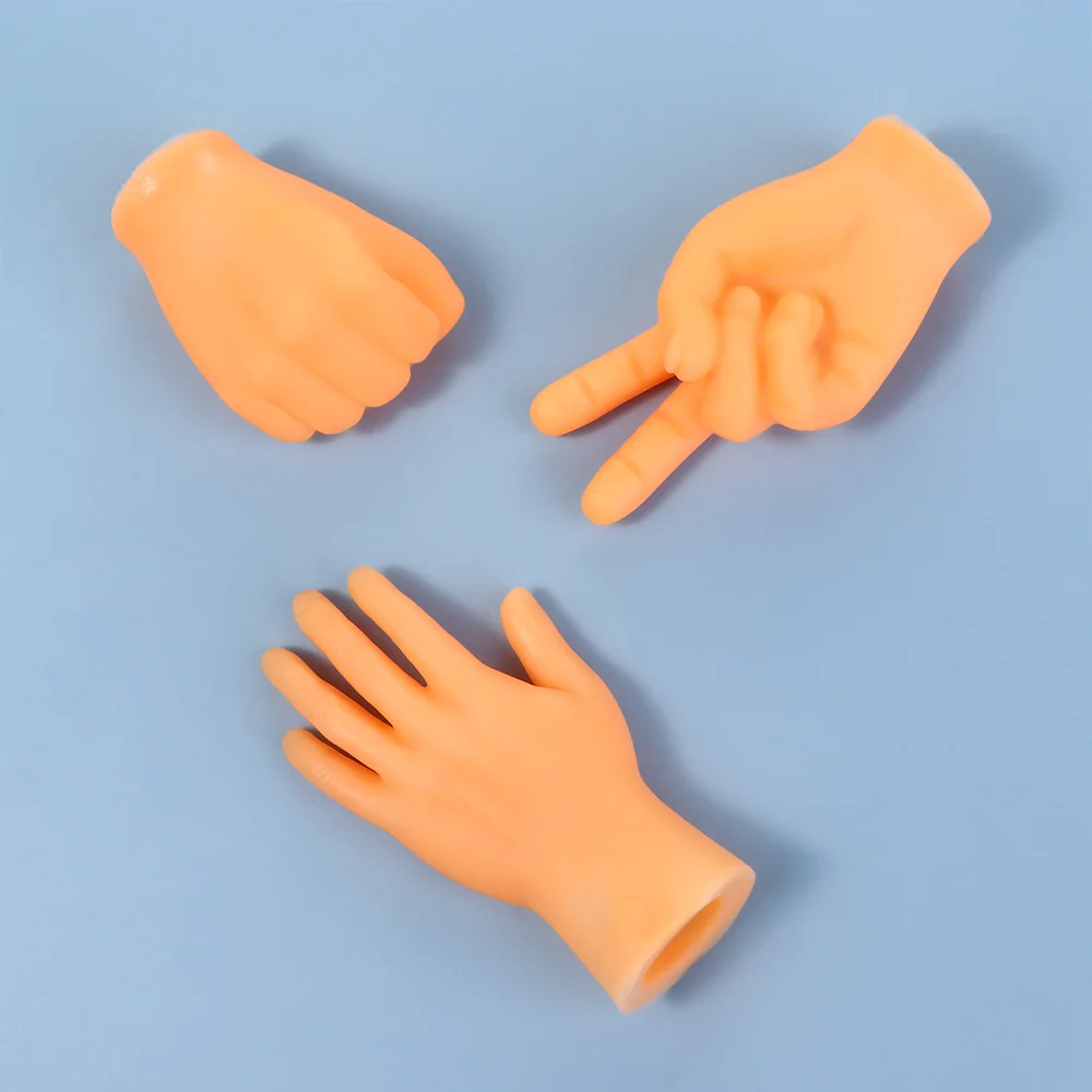 หุ่นมือจิ๋วแสนตลก2ชิ้น, หุ่นนิ้วมือจิ๋วสุดสร้างสรรค์ของเล่นมือเล็กผู้ใหญ่เด็กของเล่นแต่งบ้านของขวัญวันฮาโลวีน