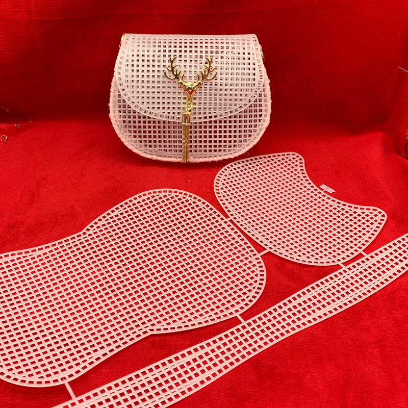 Horseshoe Bag Mesh Knitting Forro, Weaving Plastic Mesh Sheet, Acessórios de veludo, DIY Hot Trim Tools, Easy Knit Helper Acessórios