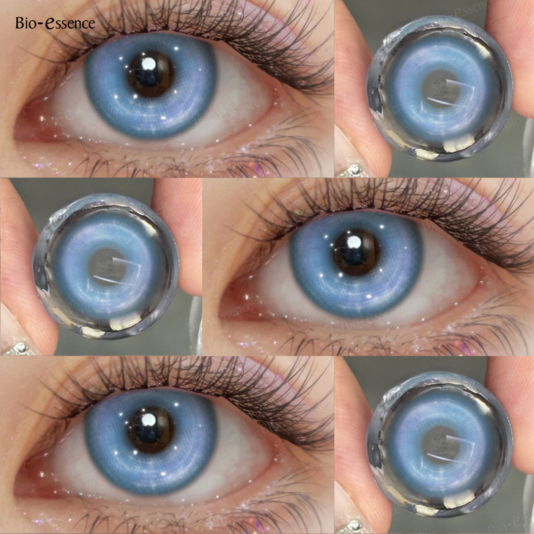Lentilles de Contact Colorées pour Halloween, Violet, Cosplay, 1 An, Document à la Mode, miles, Essence, 2 Pièces