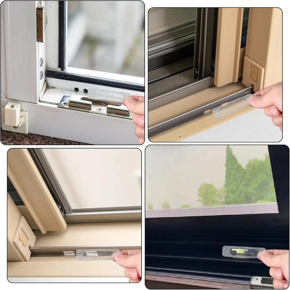 Window Screen Patch Exhaust Grille Window Door Drainage Hole Anti Mosquito Insect Paste Mesh Net Screen Invisible Repair Sticker