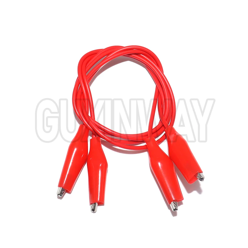 1 juego/10 Uds pinzas de cocodrilo cables de prueba eléctricos DIY pinzas de cocodrilo de doble punta Clip de cucaracha cable de puente de prueba 46CM
