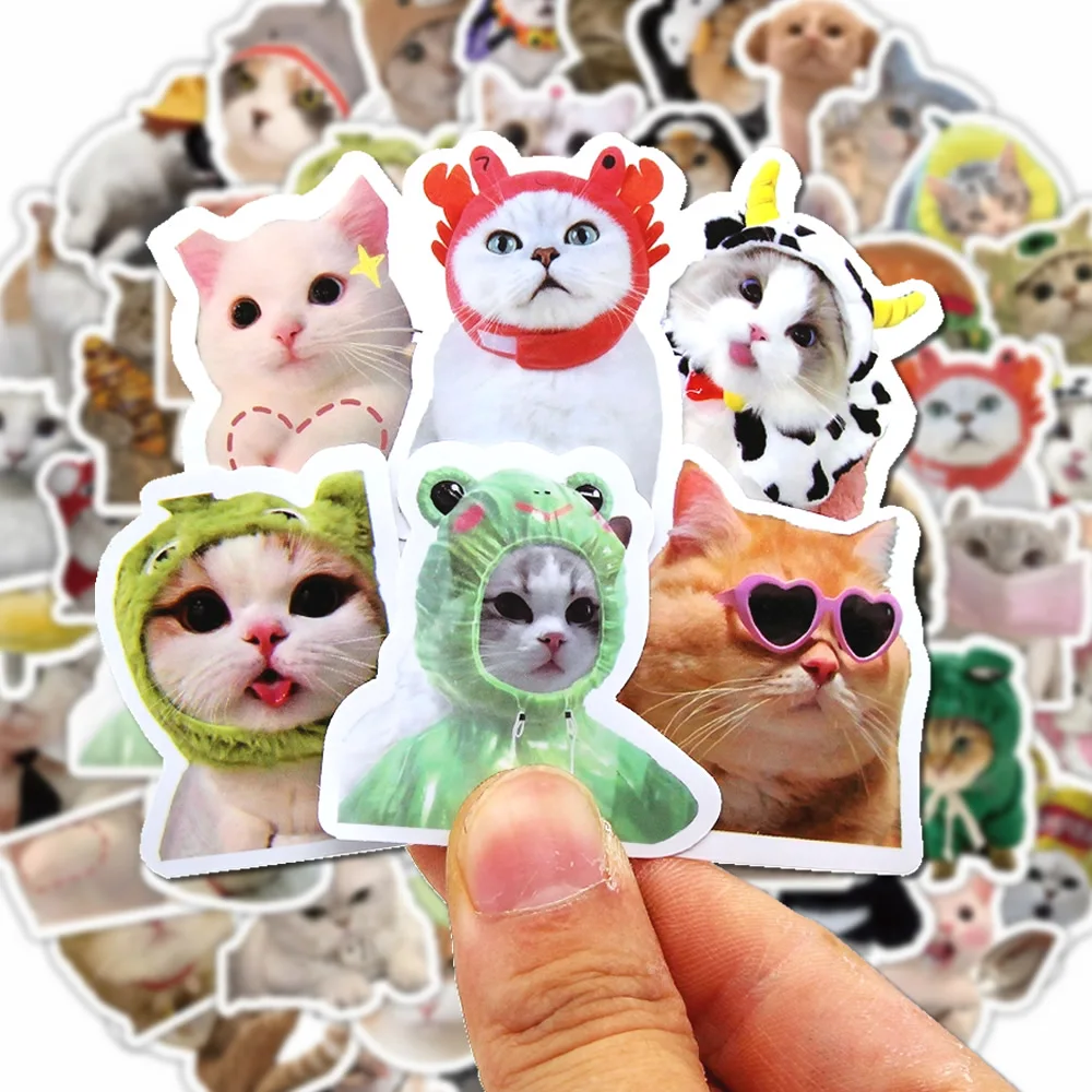 100/500/1000pcs สติกเกอร์แมวตลกการ์ตูนน่ารัก Decals ของเล่นเครื่องเขียนกีตาร์โทรศัพท์จักรยานแล็ปท็อปกระเป๋าเดินทาง Graffiti เด็กสติกเกอร์
