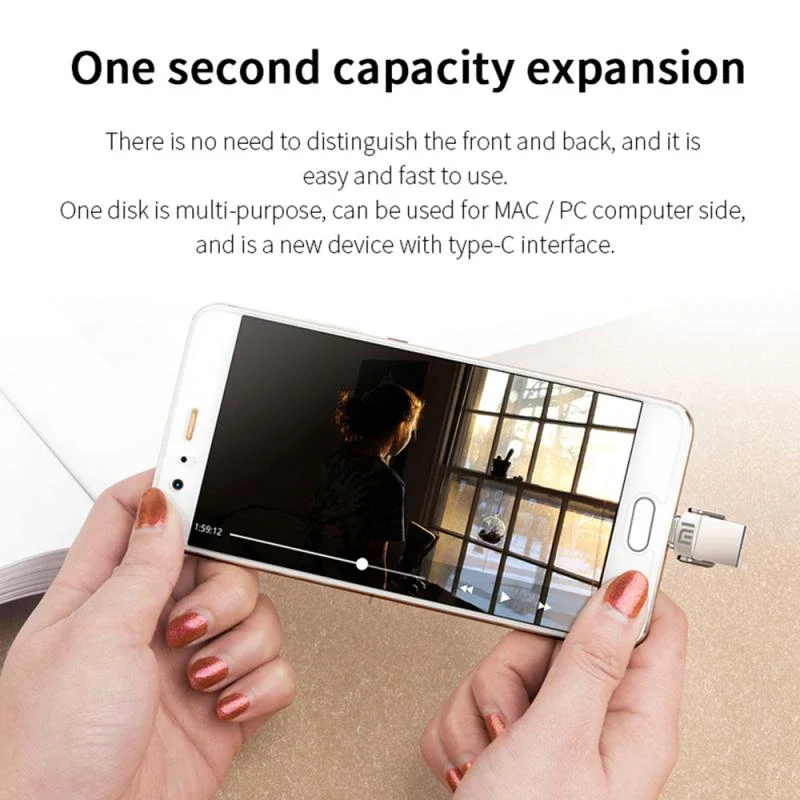 Xiaomi U Disk 2TB 1TB USB 3.2 Type-C Interface High Speed Pendrive Mobile Phone Computer Mutual Transmission Portable USB Memory