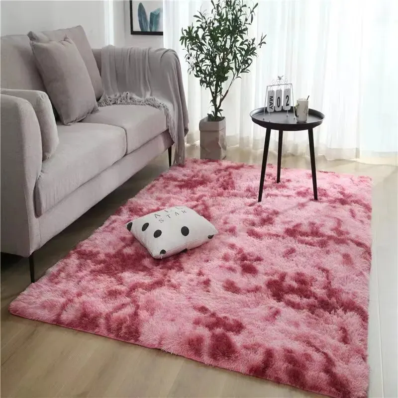 Clearance_Scandinavo Ins Style Filament Lana Tie-dye Velluto sfumato Lavabile Soggiorno Camera da letto Tappeto Zerbino Tappetino_Con