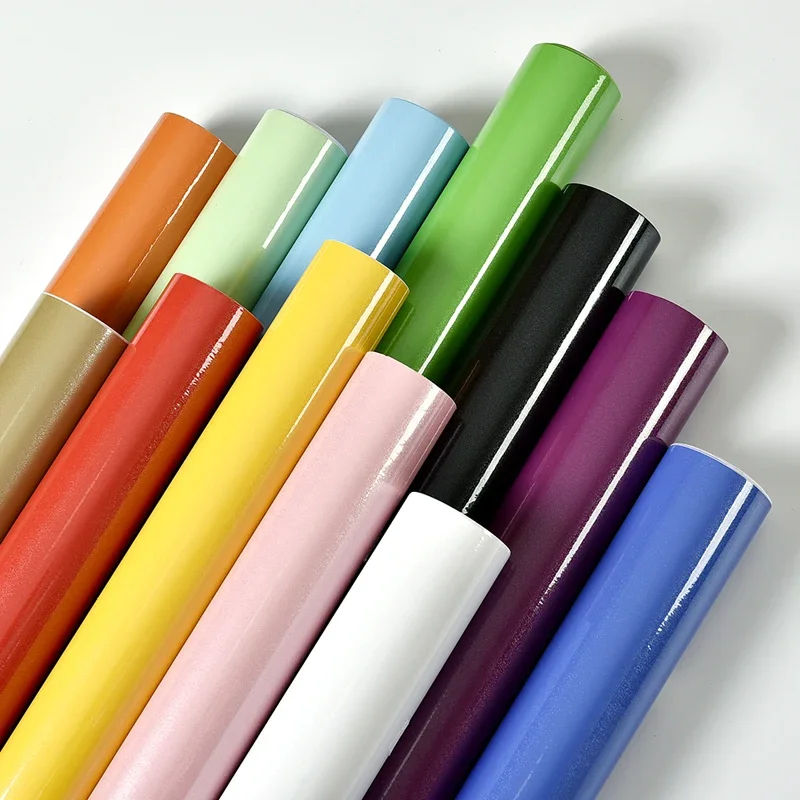 Papel para pared autoadhesivo de PVC, con película decorativa en color blanco perla, papel tapiz impermeable para armarios de cocina y renovación de muebles