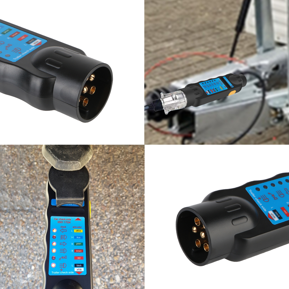 7pin 13Pin アダプタソケット 12V トレーラーテスター配線回路ライトテスト車のテールライトウインカー照明診断ツール