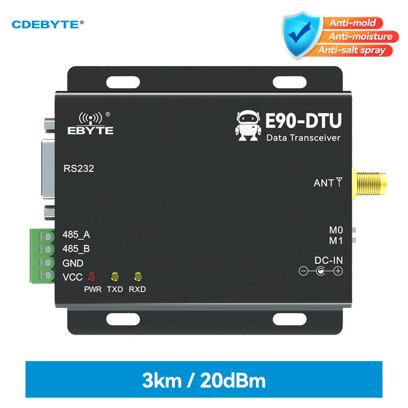 433MHz Wireless Transceiver LoRa CDEBYTE E90-DTU(433L20)-V8 RS232 RS485 20dBm Lange Palette PLC Transceiver Empfänger Radio Modem