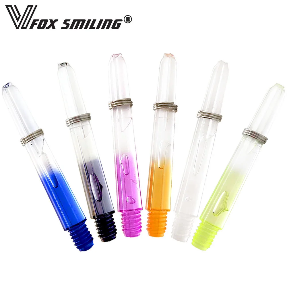 Fox Smiling 12 Uds 2BA 35mm ejes de dardos eje de dardos de nailon para dardos profesionales accesorios de ejes de dardos de plástico 5 colores