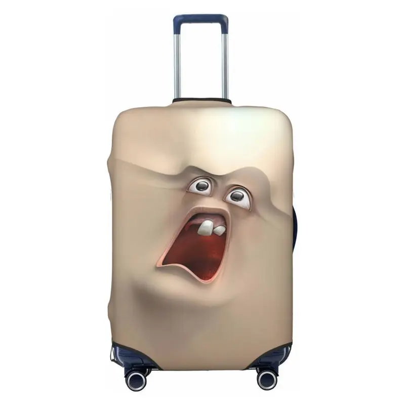 Expressão engraçada grosso elástico bagagem capa protetora com zíper terno para saco mala cobre carrinho capa de viagem