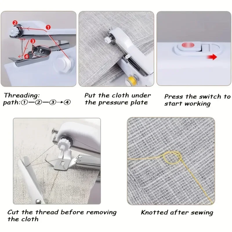A Small Portable Portable Sewing Machine, A Simple And Quick On-Site Battery-Powered Maintenance Tool
