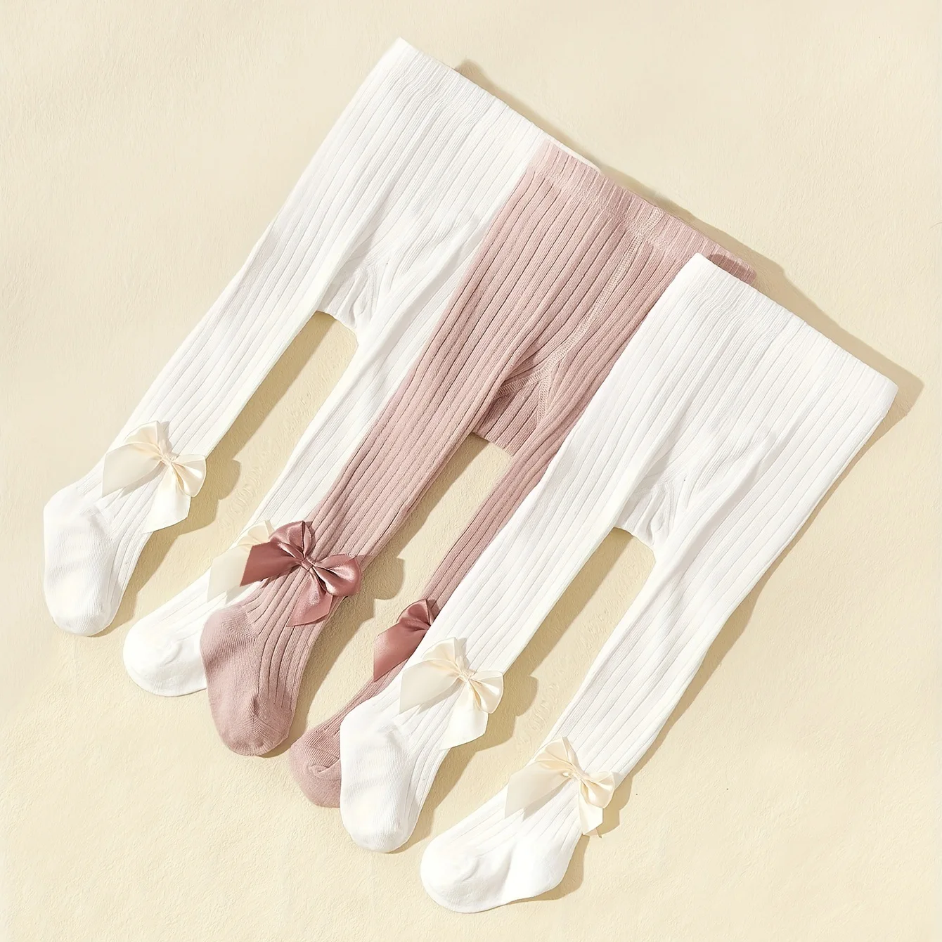 3 unids/set primavera y otoño princesa Bowknot niñas moda cómoda pantimedias de algodón transpirable para bebés