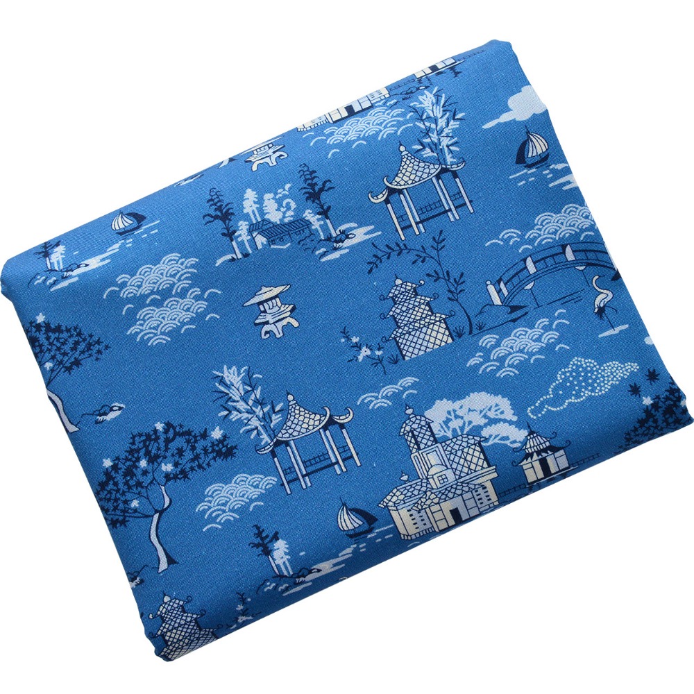 Tela 100 de algodón para ropa, Material de costura artesanal, mantel, funda de almohada, no elástica, brillante, 145 x 100% cm