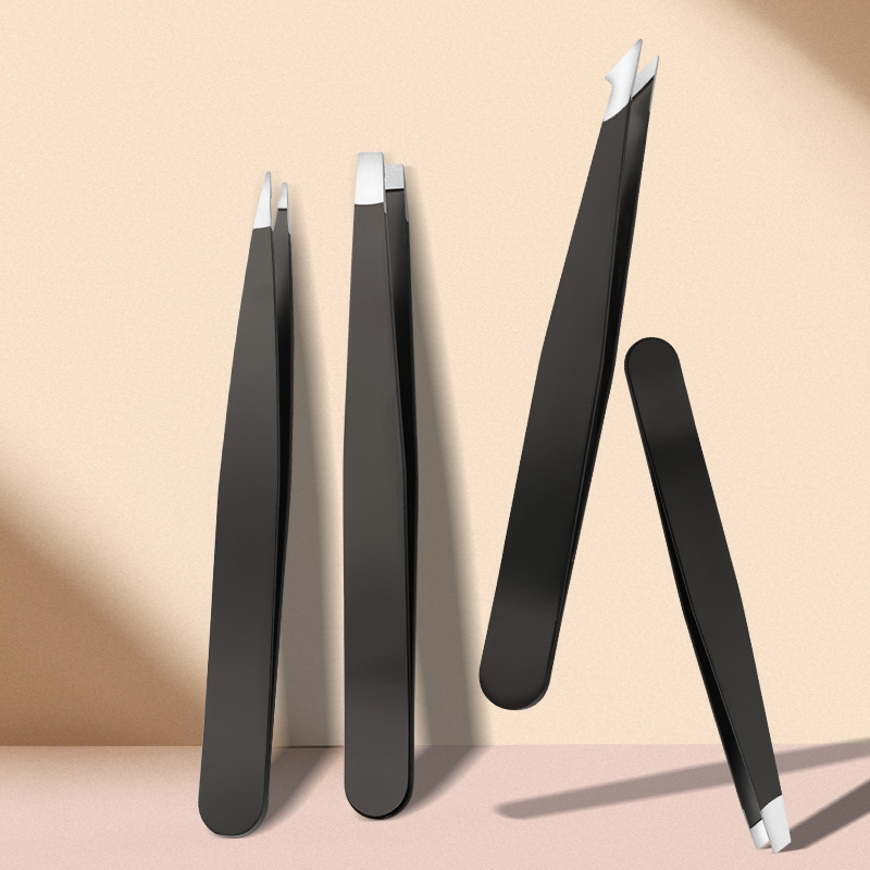 Ouriner pince à sourcils coloré cheveux beauté cheveux fins extracteur acier inoxydable incliné sourcils Clips élimination outils de maquillage